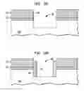 Fig. 10 - Method of making encapsulated spacers in vertical pass gate DRAM and damascene logic gates