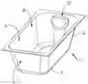 Fig. 01 - Cushion system for a washing/bathing tub