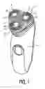 Fig. 02 - Shaving apparatus with spring-mounted shaving head holder