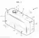 Fig. 02 - Fuel container having contiguous unbonded polyacetal/polyolefin layers
