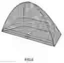 Fig. 04 - Practice golf cage with a golf ball gathering central location