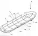 Fig. 01 - Rail coupling and lock for split-apart basket stretchers