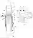 Fig. 04 - Rail coupling and lock for split-apart basket stretchers