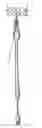 Fig. 01 - Concrete anchor installation tool for use to install overhead a concrete drive anchor with or without pretied wires, from the floor, for suspension of tubing, suspended ceilings or other items