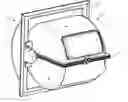 Fig. 01 - Dispenser for separately dispensing wet and dry paper in the shape of a conventional roll of toilet paper