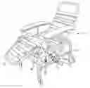 Fig. 01 - Reclining chair with back and footrest adjustable in position at the same time