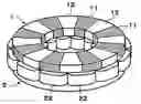 Fig. 01 - Axial gap electric rotary machine