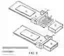 Fig. 08 - Tube-Shaped Universal-Serial-Bus (USB) Flash-Memory Device with End Clips that Hold an internal Printed-Circuit-Board (PCB)