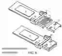 Fig. 09 - Tube-Shaped Universal-Serial-Bus (USB) Flash-Memory Device with End Clips that Hold an internal Printed-Circuit-Board (PCB)