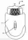 Fig. 01 - Hair removal device with disc and vibration assemblies