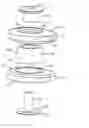 Fig. 01 - Artificial intervertebral disc having a bored semispherical bearing with a compression locking post and retaining caps