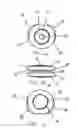 Fig. 02 - Artificial intervertebral disc having a bored semispherical bearing with a compression locking post and retaining caps