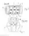 Fig. 07 - Artificial intervertebral disc having a bored semispherical bearing with a compression locking post and retaining caps