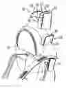Fig. 01 - Side impact protective device, integrated in a seat, and a head side gas bag module, integrated in a seat