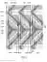 Fig. 06 - LCD having storage capacitor electrodes with wider portions located within triangular areas of pixel regions and with spacers disposed in regions corresponding to the triangular areas to mitigate dark-state light leakage