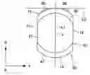 Fig. 01 - Molded lens having an outer circumference and first and second optical surfaces with cut off peripheral portions, and molding die for the molded lens