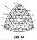 Fig. 14 - Golf ball with improved flight performance