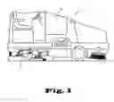 Fig. 02 - Simplified rear squeegee linkage for surface cleaning equipment