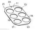 Fig. 01 - Flexible bakeware having a clam shell carrier system