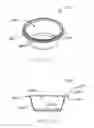 Fig. 12 - Flexible bakeware having a clam shell carrier system
