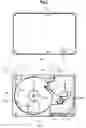 Fig. 03 - Disk device with charging filter outside pivotal range of head actuator and having projection plane overlapping the disk