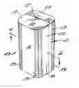 Fig. 01 - Blank capable of forming a container having rounded corners