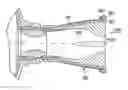 Fig. 01 - Adapter device for a rocket engine nozzle having a movable diverging portion