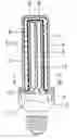 Fig. 01 - Dielectric barrier discharge lamp having outer electrodes and illumination system having this lamp