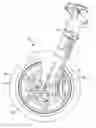 Fig. 01 - Pivoting brake caliper mounting for motorcycle