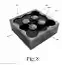 Fig. 09 - Puzzle game comprising a plurality of chambers and stacked, slidable tiles within a rigid holding base presenting a challenging puzzle to solve