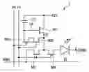 Fig. 01 - Active matrix type display having two transistors of opposite conductivity acting as a single switch for the driving transistor of a display element