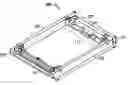 Fig. 01 - Hard disk drive (HDD) assembly of small form-factor HDD shock-mounted in frame having dimensions of larger form-factor HDD