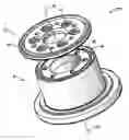 Fig. 01 - Disk drive with hub and apparatus for prevention of lubrication migration for lubricated clamp fasteners in disk drive applications