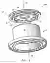 Fig. 04 - Disk drive with hub and apparatus for prevention of lubrication migration for lubricated clamp fasteners in disk drive applications
