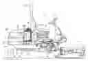 Fig. 01 - Lawn mower having an engine disposed rearwardly of a driver's seat