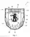Fig. 02 - Absorbent articles having wetness-indicating character graphics providing an interactive training aid