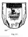 Fig. 14 - Absorbent articles having wetness-indicating character graphics providing an interactive training aid