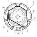 Fig. 01 - Non-return block for snow chains having inserts to protect wheel