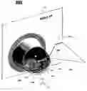 Fig. 01 - Laser line projector with spherically rotatable support and level/plumb indicators for the support