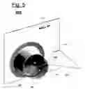 Fig. 06 - Laser line projector with spherically rotatable support and level/plumb indicators for the support