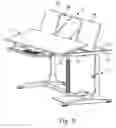 Fig. 03 - Dual functional desk with tilt-adjustable tops