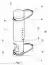 Fig. 02 - Gravity filled animal feeder with a method and means for collapsing while simultaneously closing the feed container and for expanding while simultaneously opening and dispensing animal feed