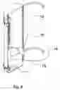Fig. 09 - Gravity filled animal feeder with a method and means for collapsing while simultaneously closing the feed container and for expanding while simultaneously opening and dispensing animal feed