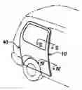 Fig. 01 - Lead wire routing structure for pressure-sensitive sensor of vehicle door