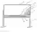 Fig. 01 - Electronic whiteboard having electromagnetic sensing layer of conductor grid