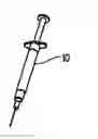 Fig. 01 - Injection applicator for a hypodermic syringe