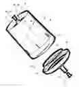 Fig. 01 - Disposable cup to be set up on a spray gun for preparing, applying and preserving a paint