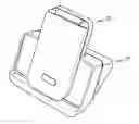Fig. 01 - Charging cradle for seating portable device both horizontally and vertically