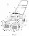 Fig. 02 - Lawnmower with projections for lifting grass and method of cutting grass
