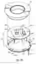 Fig. 23 - Waste disposal device including a turntable for twisting flexible tubing dispensed from a cartridge